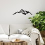 Wallity Mountain - 9 Escultura de pared de metal Negra